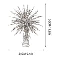 thumbnail image 2 of Christmas Tree Topper, 11.8 in x 9.4 in x 9.4 in, Iron, for Shelf, Mantel and Table Display, Silver, 2 of 7