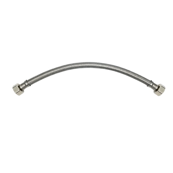 THEWORKS® Stainless Steel Supply Line, 12"L 1/2" FIP x 1/2" FIP