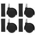 thumbnail image 6 of KONTONTY Flower Pot Mobile Cart Planter Box Wheels Black Mobility Enhancement Balcony Use 4 Pcs, 6 of 8
