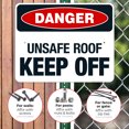 thumbnail image 4 of Unsafe Roof Keep Off Sign, 24x30 Aluminum, 4 of 8