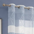 thumbnail image 2 of Silvia Chenille Embroidered 76" x 84" Window Panel Pair in Blue, 2 of 6