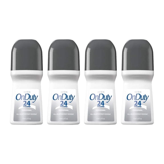 Avon On Duty Long-Lasting Antiperspirant Deodorant Liquid Original Fresh 2.6 fl oz 4 Pack