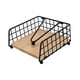 thumbnail image 4 of Organizador de servilletas con base de madera, soporte para servilletas de mesa, ideal para restaurantes y casas de campo. Negro, 4 of 9