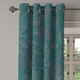 thumbnail image 3 of Ambesonne Nature Grommet Curtain, Botanical Vibes Viburnum Art, 50"x72", Dark Teal Pale Rose Pink, 3 of 5