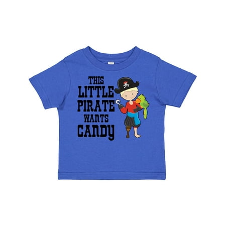 

Inktastic This Little Pirate Wants Candy Gift Toddler Boy Girl T-Shirt