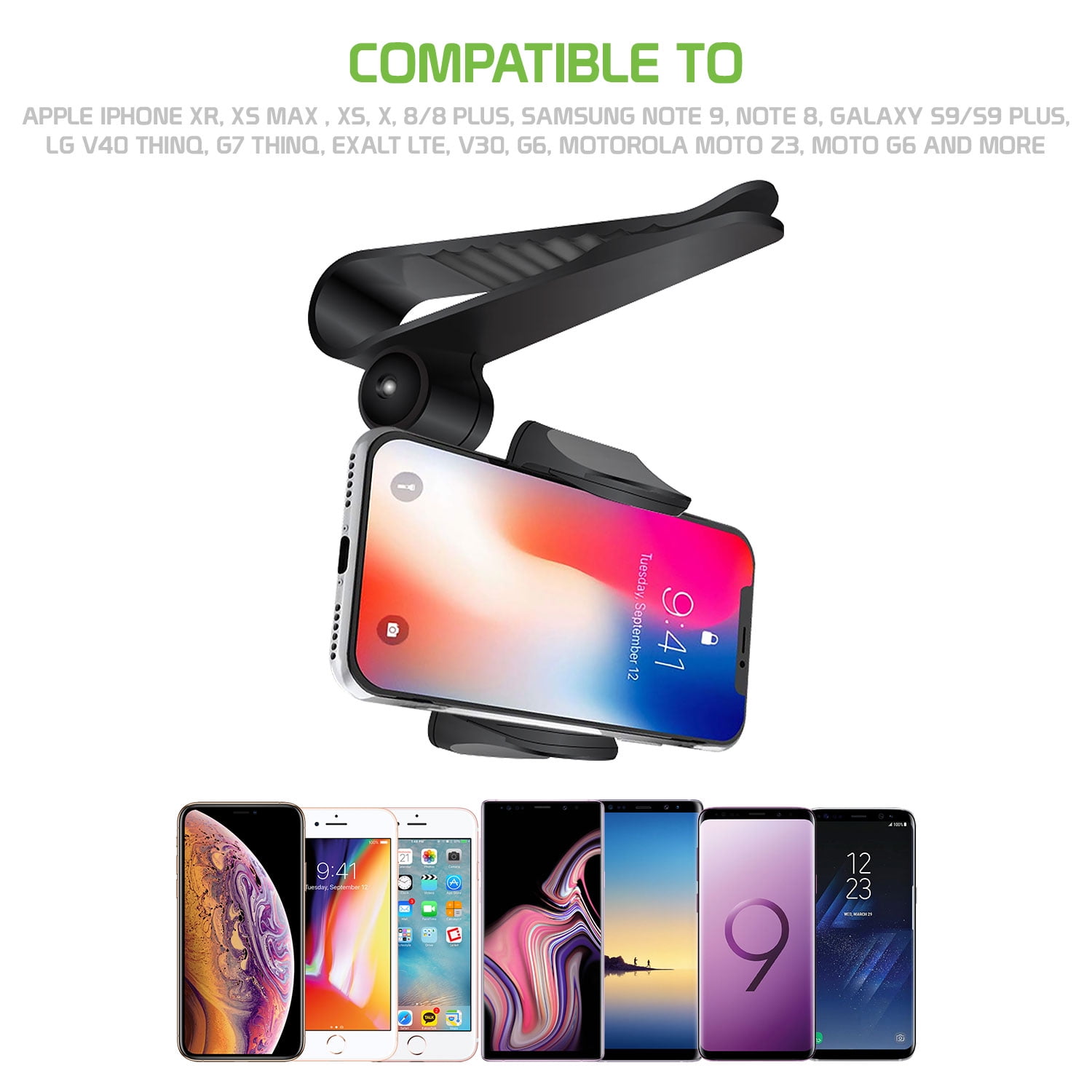 Cellet Car Phone Mount Extendable Windshield and Dashboard Holder Compatible for iPhone XS//Max//Xr//X//8//Plus//7//Plus//6S//Plus Samsung Note 9//8//5//S9+//S8+//S8 LG K20 V//Q7+//Stylo 4//Stylo3//2//Q Stylus//V30//20 4351506960