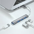 thumbnail image 4 of Mini USB Hub Extensions, 4 Port USB , USB Adapter Station, Ultra Slim Portable Data Hub, USB Splitter Aluminum, 4 of 8