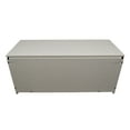 thumbnail image 6 of White Wicker Patio Deck Box with 113 Gallon Storage and Metal Frame, 6 of 8
