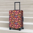 thumbnail image 6 of Rateoe Skull blue daisy flower Printed Luggage Cover, Suitcase Protector Fits 18-32 Inch Luggage-Medium, 6 of 7