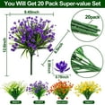 thumbnail image 2 of 20 Bundles Artificial Flowers for Outdoor Decoration, Fall Decoration UV Resistant Faux Outdoor Plastic Greenery Shrubs Plants Fake Flowers Home Garden Fall Decor(Orange Red), 2 of 5