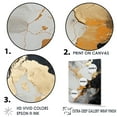 thumbnail image 3 of Designart "Minimalism Chrome White And Gold Potteries" Abstract Spirals Floater Framed Wall Art Prints, 3 of 5