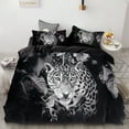 thumbnail image 3 of 3PCS Wolf Tiger Lion Animal Pattern Bedding Sets Home Bedclothes Super King Cover Pillowcase Comforter Polyester Bedding Set, 3 of 6