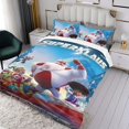thumbnail image 3 of SuperKlaus Conjunto de sábanas temático, trío de piezas, cómodo y amigable con la piel, diseño único, regalo de decoración para el hogar para familiares, amigos y fans,173cm *218cm, 3 of 6