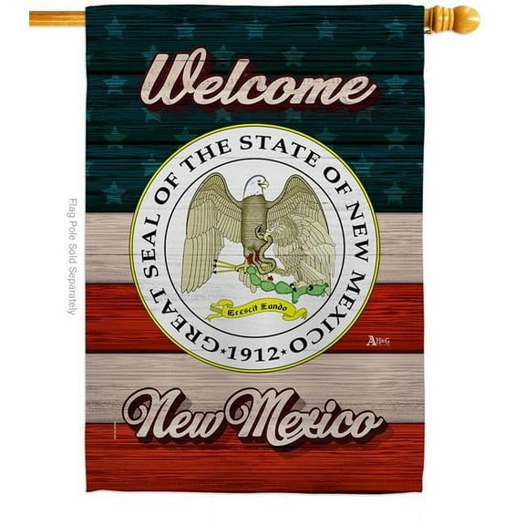 Americana Home & Garden H141288-BO 28 x 40 in. Welcome New Mexico Double-Sided Vertical Decoration Banner House & Garden Flag - Yard Gift