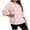 Pink, variant on purcolt Womens Heart Print Oversized Tops Plus Size 3/4 Sleeve Crew Neck Graphic Tees Casual Loose Fit T Shirts
