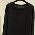 thumbnail image 6 of Taqqpue Long Sleeve Shirts for Women Cotton Crewneck Casual T-Shirts Pajama Tops Loose Solid Casual Home Blouse Shirts Soft Basic Tee Long Sleeve Tops Women, 6 of 6
