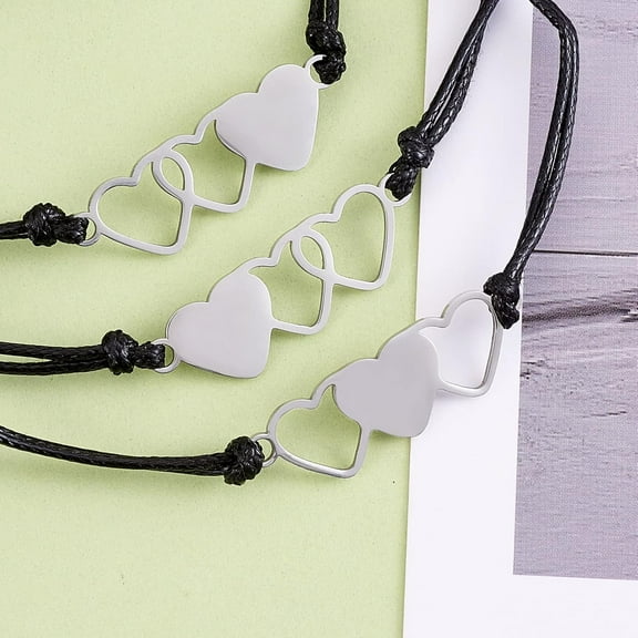 1 set 2/3/4/5 Pcs Friendship Bracelet Best Friend Bracelets Bff Matching Heart Bracelet for Women Friends Girls Teen Bracelet Best Friend Friendship Gifts