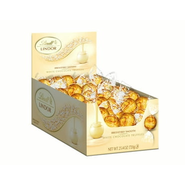 Lindt Lindor White Chocolate Candy Truffles, 25.4 oz., 60 Count