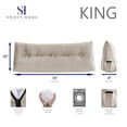 thumbnail image 3 of Triangle Headboard Wedge Cushion, King Size 20" x 76" x 8", Beige, 3 of 5