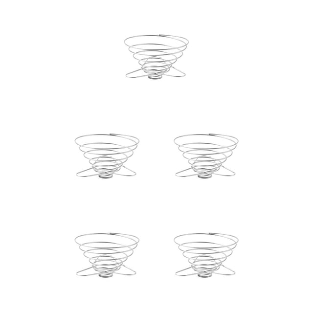 maskred Reusable Stainless Steel Coffee Dripper Funnel Shaped Filter Portable Maker Paperless Filtering Pour Gifts for Picnic M 5Set