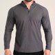 thumbnail image 4 of pstuiky Camisas suaves de manga larga para hombre, Camisa deportiva de entrenamiento fácil para hombre, elástica, de color liso, con cuello en V y manga larga camisetas de hombre xl, 4 of 7