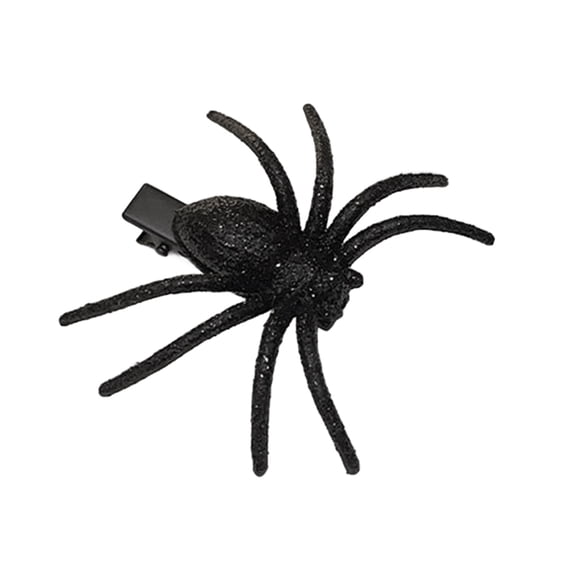 Happydeer 1/2Pcs Halloween Spider Hair Clip Decorative Hair Pins Women Hairpin Headpiece Cosplay Costume Accessory (Black)
