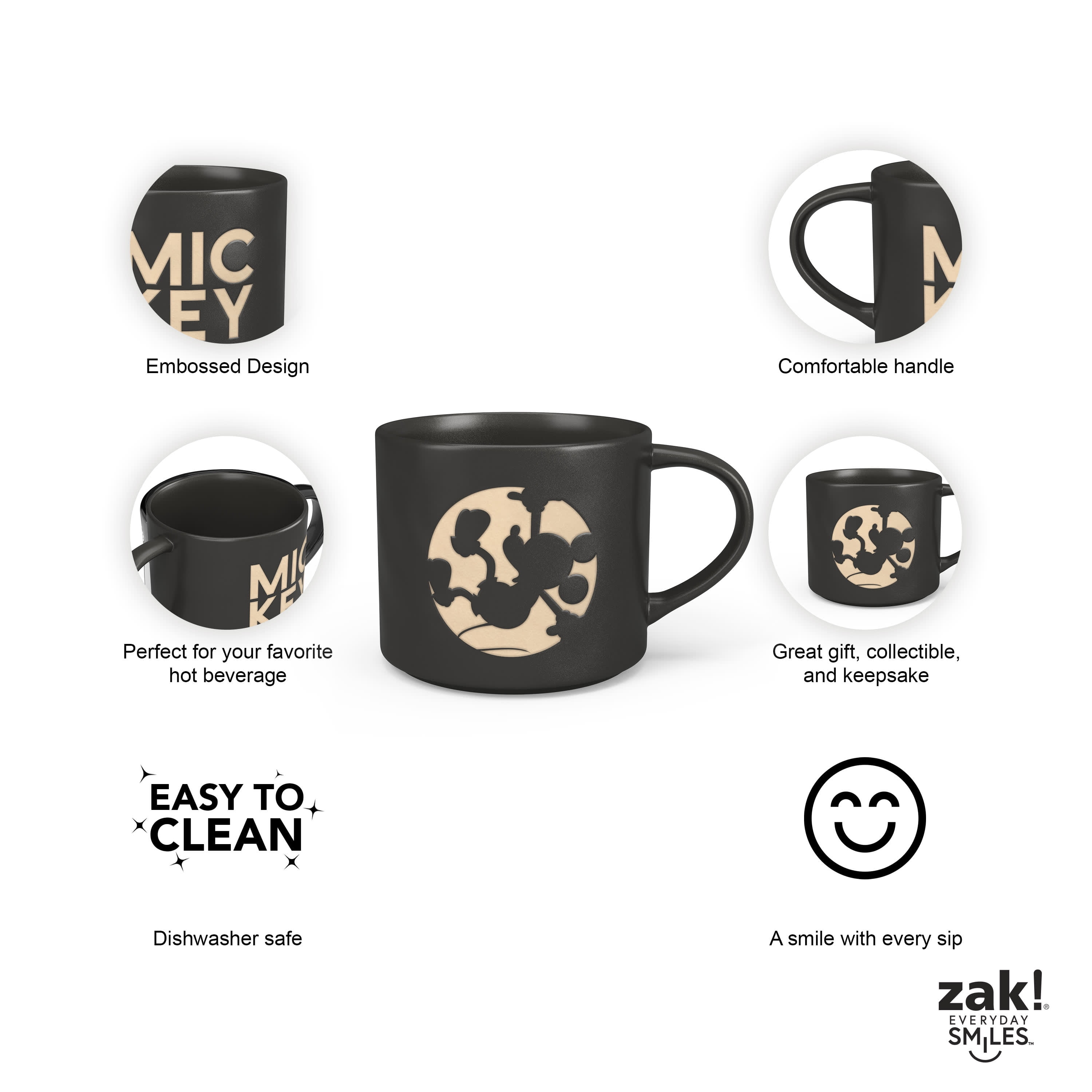 Zak Designs 15oz Modern Mug, Mtv, Size: 3.9 inch x 5.44 inch x 3.36 inch