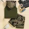 thumbnail image 6 of GXWEA 3T Boy Clothes Boys Short Sets Toddler Boy Clothes Summer Outfits Hoodie Sleeveless Tank Tops And Shorts Set With Pockets 2 Piece Clothing Set 6-9 Months, 6 of 7