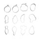 thumbnail image 1 of Molde de Cocina 12 molde de acero inoxidable vegetal reutilizable molde para hornear galle, 1 of 3