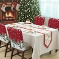 thumbnail image 4 of Christmas Chair Covers Set of 1 Snowman Christmas Tree Forest Winter Snow Red Chair Back Covers Stretch Removable Washable Slipcovers Protector for Dining Room Kitchen Party Decor, 4 of 5