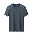 thumbnail image 1 of BOBOGOJP T-Shirts pour Homme Légers Rafraîchissants Manches Courtes Décontractés Basiques (Gris,TG), 1 of 4