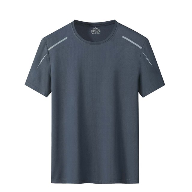 BOBOGOJP T-Shirts pour Homme Légers Rafraîchissants Manches Courtes Décontractés Basiques (Gris,TG)