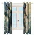thumbnail image 3 of Blackout Curtains for Bedroom Dinosaurs Surfing Full Room Darkening Grommet Curtains for Living Room,Thermal Insulated Ombre Drapes, 3 of 7