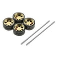 thumbnail image 1 of HILABEE 4 Pcs/Ensemble 1/64 Voiture Miniature Moulée sous Pression Alliage Caoutchouc Roue & Pneus Ensemble Accessoires Remplacement Pièces de Rechange pour Hotwheels E8, 1 of 7