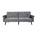 thumbnail image 3 of Madison Home USA Accented Sofa Bed in Velvet, Multiple Colors, 3 of 4