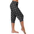 thumbnail image 7 of Fartey Capri Legggings for Women Elastic Waist Summer Polka Dot Joggers Pants with Pockets Skinny Comfy Stretchy Beach Holiday Cropped Trousers, 7 of 7