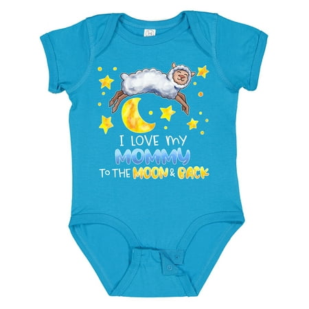 

Inktastic I Love My Mommy to the Moon and Back Cute Sheep Gift Baby Boy or Baby Girl Bodysuit