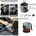 thumbnail image 4 of Jeiento Black White Horse Car Seat Cover Set 12 PCS with Steering Wheel Cover Seat Belt Pad Armrest Cover Garbage Bin Air Vent Pocket Rearview Mirror Cover Coasters Keychain Auto Accessories Decor, 4 of 7