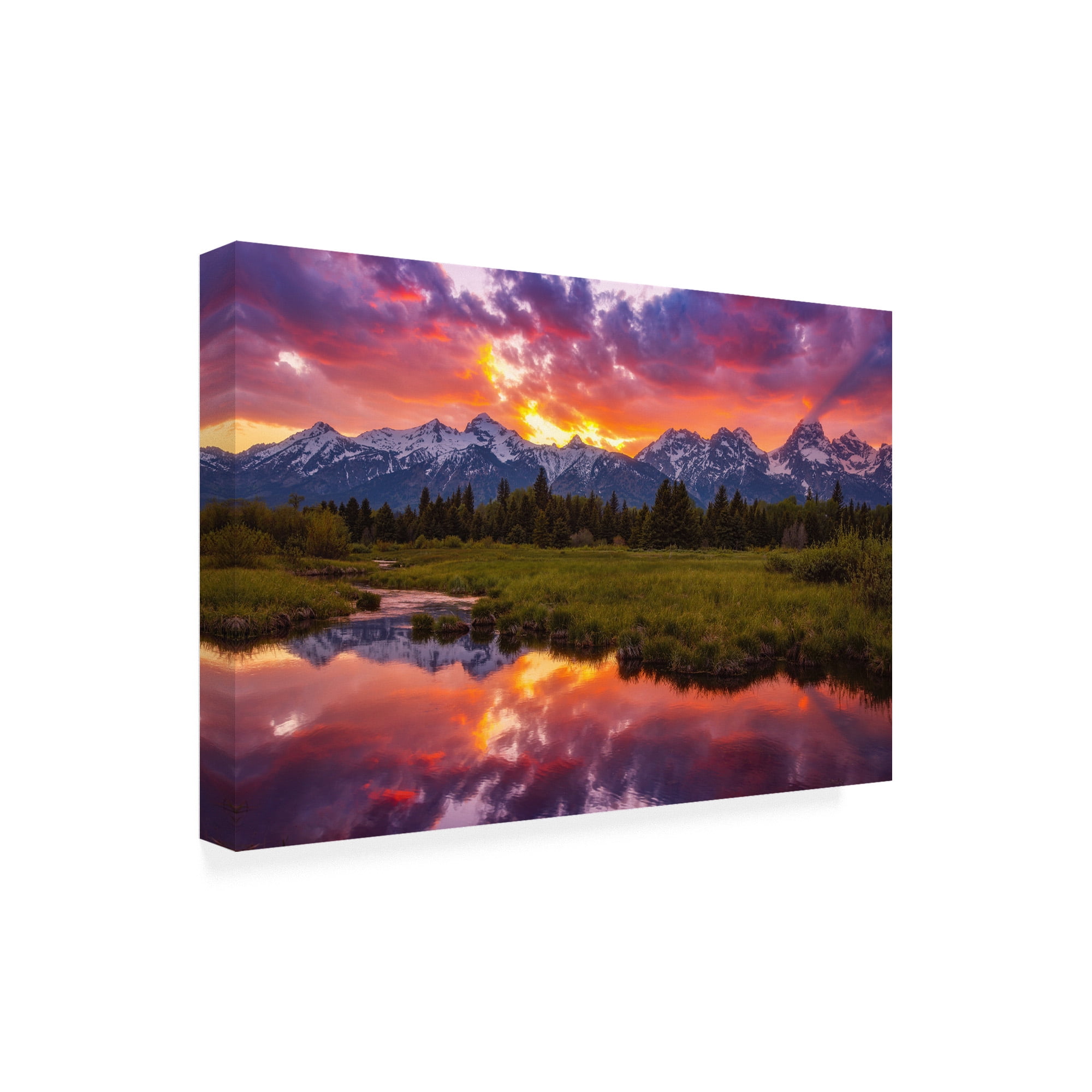 Trademark Fine Art 'Black Ponds Sunset 1' Canvas Art by Darren White Photography
