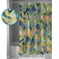 thumbnail image 3 of Navy Blue Shower Curtain Set ，Waterproof Fabric Shower Curtains Marble Abstract Geometric Contemporary Art Shower Curtains for Bathroom,Bathroom Decor 36"x72", 3 of 6
