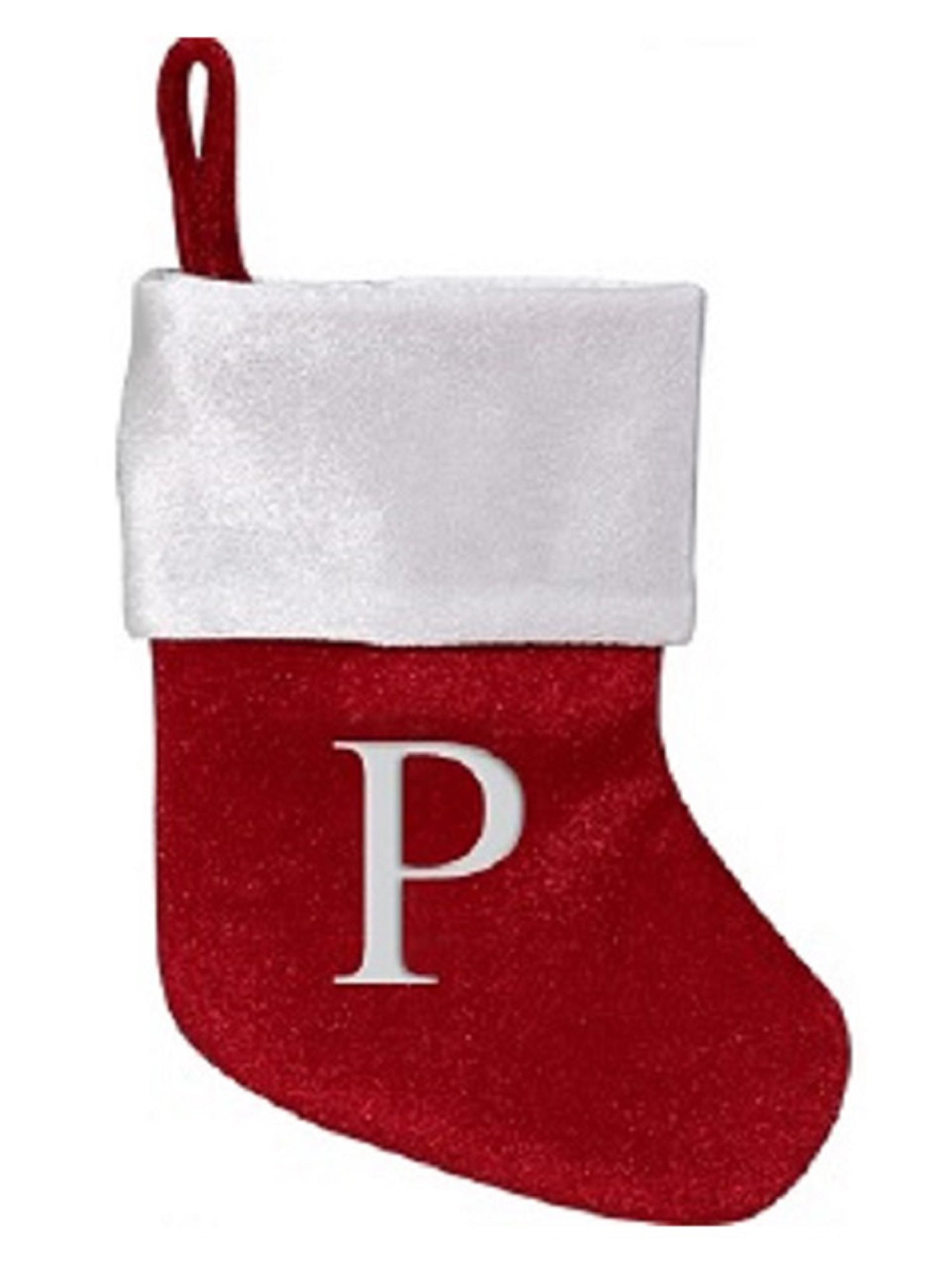 Holiday Time Mini Monogram Stocking, P