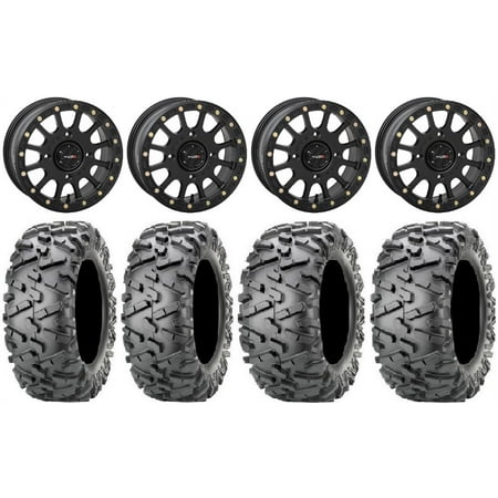 System 3 SB-5 Black 14 Wheels 27 BigHorn 2.0 Tires Sportsman RZR Ranger