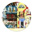 thumbnail image 2 of Designart 'The Facade Of The Buildings In A Cozy Streets' French Country Wall Clock, 2 of 5