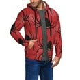thumbnail image 2 of Kdxio Spider Print Men Hoodies Casual Hoodies for Men with Zip Pockets Full Zip Long Sleeve Sweatshirt Sports Hooded Jacket-Small, 2 of 5