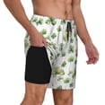thumbnail image 2 of Yiaed St Patrick's Day3 Print Mens Swim Trunks Bathing Suit Compression Liner Beach Swim Shorts Swimwear Quick Dry Zipper Pocket No-Chafing Board Short-3X-Large, 2 of 6