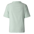 thumbnail image 7 of FUYUDY Women'S Shirt Classic Oversized V Neck Versatile Solid Color Loose Fit Casual Top For Ladies Comfortable Everyday Wear,Green,XXL, 7 of 7