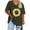 Army Green^1, variant on Womens Plus Size Daisy Graphic T-Shirt, Stars Moon Cute Short Sleeve Shirts, Casual Loose Tees Tops for Women, Women Blouses Army Green^ XXL