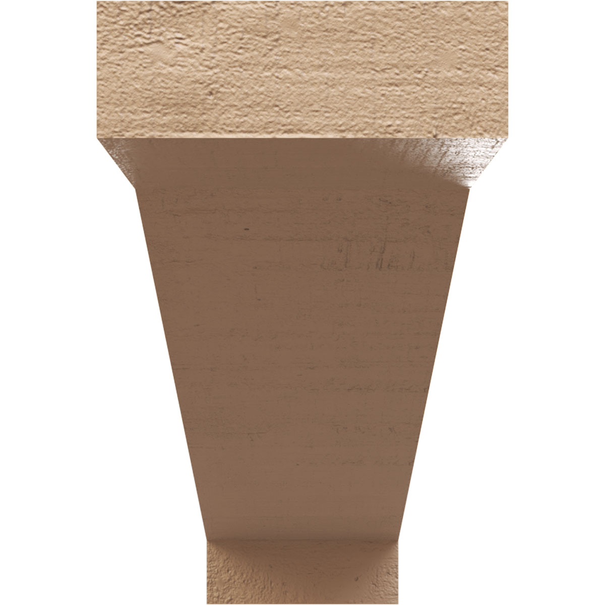 3"W x 18"D x 6"H Thin Burlington Rough Cedar Woodgrain TimberThane Corbel, Primed Tan