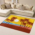thumbnail image 1 of DouZhe Tapis de Sol Antidérapant Lavable en Machine Motif Nature Plage, Style Moderne, 63x48 Pouces, 1 of 6