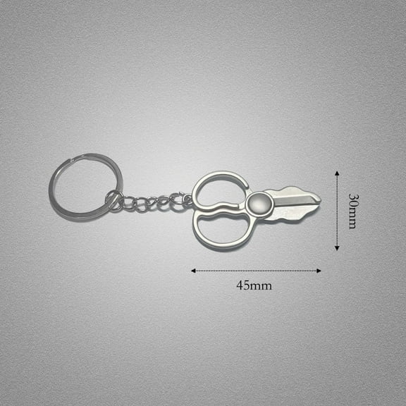 Metal Scissors Keychain, Silver